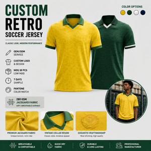 Maglia da Calcio Vintage Personalizzata Stile Retrò Design Classico Traspirante in Poliestere Abbigliamento Sportivo per Tifosi Personalizzato - Product Image 2