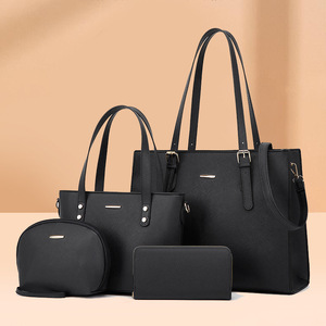 Nouveau Sac à Bandoulière Mère-Enfant 2026, Ensemble 4 Pièces, Sangle Unique, Printemps, Fermeture Éclair en PU, Tendance Transfrontalière et Mode - Product Image 1