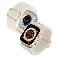 Verstellbares Nylon armband für Apple Watch Series 1/2/3/4/5/6/7/8/9, elastisches Gewebe band mit Schnalle, weiches Gummi futter