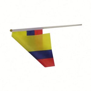 Wholesale 12*18 Inch Columbia Wooden Stick <b>Flag</b> Banner Decoration Polyester Columbia Mini Hand Waving <b>Flags</b> - Product Image 2