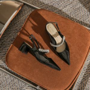 รองเท้าส้นสูงประดับเพชรปลายแหลมแบบสวมสำหรับผู้หญิงแฟชั่นฤดูใบไม้ผลิและฤดูร้อน เหมาะสำหรับงานเลี้ยง - Product Image 6