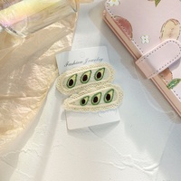 Nouveauté 2024 : Barrettes pour bébés et enfants, adorables, motif fruits tricotés, accessoires de cheveux de princesse XC - Barrette à cheveux tricotée motif fruits