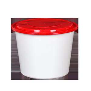 Disposable Double Layer Round Takeaway Box For Soup Noodles Rice With Lid <b>Microwaveable</b> Food Grade - Product Image 1