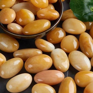 Nhà máy cung cấp hỗn hợp màu cobbles & sỏi Vàng & Đen đá tự nhiên đánh bóng đá - Product Image 5