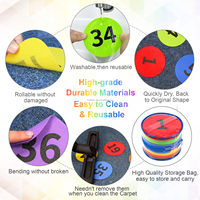 Marqueurs de cercle multicolores pour enseignants en classe, préscolaire et maternelle Marqueurs de tapis de 5 "pour enfants