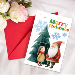 Set di Biglietti d'<span class=keywords><strong>Auguri</strong></span> Natalizi con Albero di Natale Stampato 12*18cm e Buste in Carta per <span class=keywords><strong>Auguri</strong></span> della Vigilia di Natale - Product Image 3