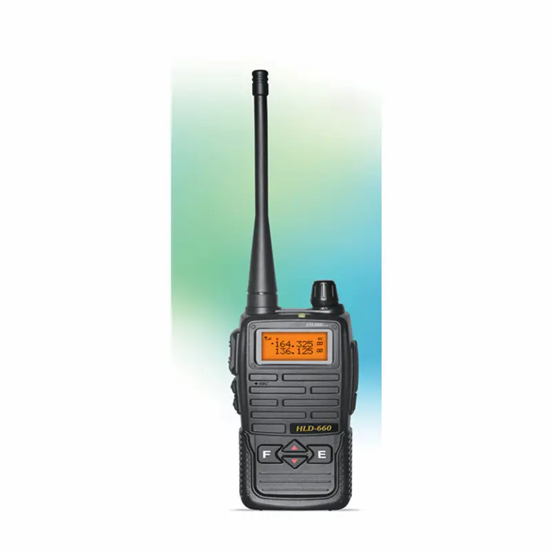 Émetteur Radio FM professionnel double bande 5W HLD-660-talkie-walkie VHF/UHF 136-174/400-480 Mhz 110x58x32mm 1800mah