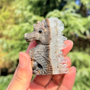 Venta al por mayor de cristales tallados de alta calidad con forma de caballito de mar, naturales, curativos, de 4-5 cm, tendencia de moda, coleccionables, arte, decoración del hogar, seguros. - Product Image 3