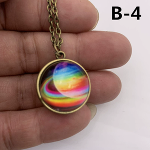 <span class=keywords><strong>Collana</strong></span> Luminosa a Doppia Sfera di Vetro con Sistema Solare e <span class=keywords><strong>Cielo</strong></span> Stellato, Brilla al Buio, Vendita all'Ingrosso N81102 - Product Image 5