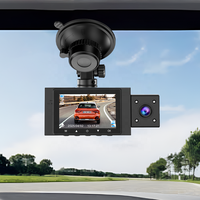 Caméra embarquée triple objectif Full HD 1080P OEM avec moniteur de stationnement et vision nocturne pour taxi, écran IPS 2 pouces