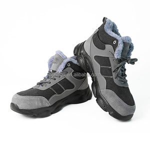 Bruchsichere Durchstichfeste Stahlkappe Wandersicherheitsschuhe Wildleder-Obermaterial Gummisohle für Zwischensohle Warme Winter-Arbeitsstiefel Industriell - Product Image 6