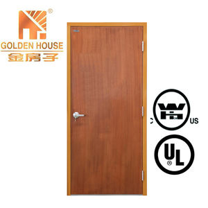 Porte coupe-feu moderne en bois massif avec ouverture latérale et surface finie pour usage hôtelier - Product Image 2