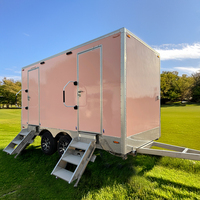 Salle de douche préfabriquée en acier portable avec toilette Cabine de remorque à porte coulissante de conception chinoise pour salle de bain