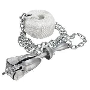 Galvanized Folding Grapnel Boat Anchor Boating Accessories For Kayaks Canoes Paddle Boards