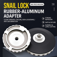 Pexmientas Disque de meulage à eau pour biseautage de chants de pierre 100/125mm, Tête adaptateur à verrouillage escargot, Support en caoutchouc et aluminium