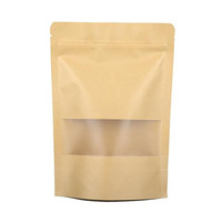 Imprimé personnalisé comestible biodégradable bolsas alimentaire café thé collation clair ziplock debout pochette emballage avec fenêtre logo imprimante