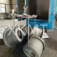 Machine de sablage à crochet pour jantes en alliage personnalisées, moteur haute productivité pour le nettoyage de billes d'acier, moteur de moto/vélo