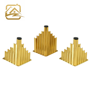 Proveedores de patas de muebles para fábricas, patas cónicas de alta gama de 15 cm en color dorado para sofás de sala de estar - Product Image 1