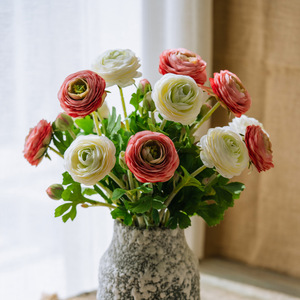 Flores Artificiales de Roseta, Flores de Seda Mixtas de Dos Cabezas, Accesorios para Fotografía de Bodas, Decoración del Hogar, Estilo Natural - Product Image 4