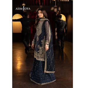 ชุดมุสลิมแบบดั้งเดิมที่สวยงาม ประกอบด้วยเสื้อท็อป-ชาราร่า และผ้าคลุมไหล่ พร้อมงานปักเลื่อม - Product Image 6