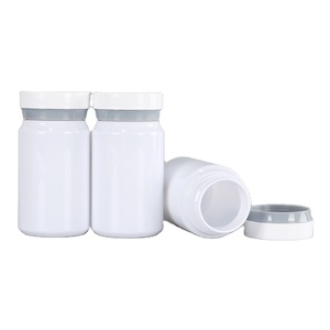 Manufacture 120cc PET packaging container 150ml -500ml White high quality <b>plastic</b> <b>jars</b> with double layer PP caps - Product Image 3