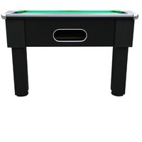 Mesa de billar francesa comercial de 7 pies que funciona con monedas con madera maciza y fieltro de lana de alta velocidad para bares y clubes