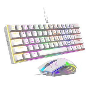 61 Keys 60% Mechanical Keyboard And Mouse Combo Backlit 60 Percent Teclado Gamer Game Keyboards Gaming Keyboard And Mouse Combos