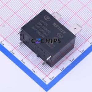HF102F-24VDC Power Relay Through hole Component THT,16x30.5mm Relay 24V 1 Normally Open: 1A SPST-Normally Open::: 4 20A-250VAC - Product Image 1