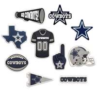 Breloques de chaussures de football de l'équipe de Dallas, décorations de chaussures de football, breloques de chaussures avec logo d'équipe de football, breloques de football, vente chaude