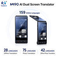 Dispositif de traduction portable M90Pro à double écran, 159 langues, en ligne et hors ligne, enregistrement vocal et photo pour les voyages d'affaires