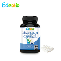 Complément alimentaire de magnésium de qualité supérieure, marque privée OEM, qualité alimentaire, riche en vitamines, capsules de glycinate de magnésium pour adultes