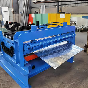 Macchina di goffratura di piastra metallica automatica lamina di alluminio a scacchi in acciaio goffratura con componenti del nucleo del cuscinetto del motore - Product Image 1