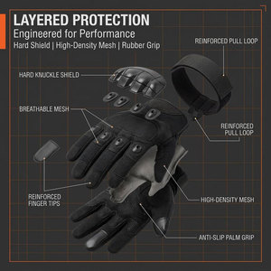 <span class=keywords><strong>Gants</strong></span> de cyclisme tactiques avec protection des articulations, antidérapants, respirants, en maille, compatibles écran tactile pour <span class=keywords><strong>VTT</strong></span> et moto - Product Image 2