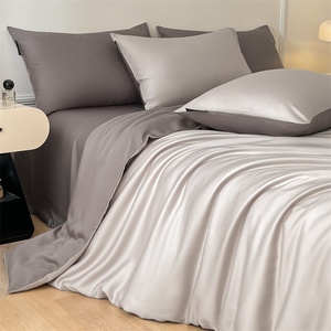 2025 nuova luce di lusso stampato biancheria da letto <span class=keywords><strong>in</strong></span> <span class=keywords><strong>seta</strong></span> lavata Set Cool Feeling <span class=keywords><strong>copripiumino</strong></span> 4 pezzi tra cui trapunta lenzuola all'ingrosso - Product Image 6