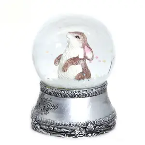 Винтажный Кролик Пасхальный снежный шар полимерное яйцо с цветами тюльпана Морковка