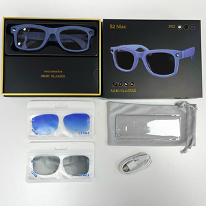 Lunettes Intelligentes Tactiles S2 MAX avec Assistant IA, Caméra 500W Pixels 1080p Photo/Vidéo, Appel BT, Double Objectif, Batterie 290mAh, Recharge Magnétique - Product Image 2