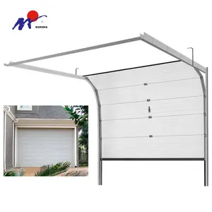 Porta de garagem de aço galvanizado para casas, portas de garagem seccionais isolantes