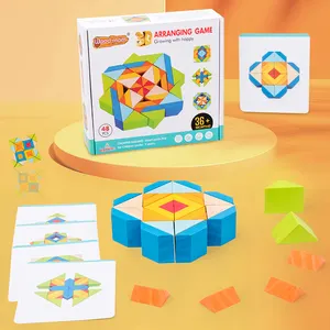 Giocattoli di Puzzle della carta di sviluppo intellettuale dei bambini del gioco del blocco del cubo educativo di legno dei bambini