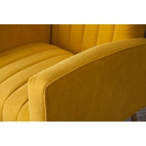 Sans Modern Tufted Velvet Leisure <strong>Wing</strong> Back Accent <strong>Armchair</strong> with Metal Legs for Living Room &amp; Bedroom - Product Image 5
