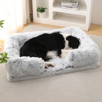 Fabrikant Groothandel Milieuvriendelijke Orthopedische Hond Slaapbank Traagschuim Aangepaste Logo Huisdier Effen Patroon Doek Winter Indoor