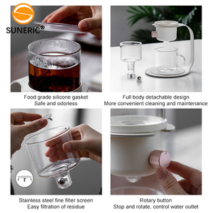 Ensemble de pots à glaçons en verre détachable personnalisé avec logo pour le café ou le thé, cafetière commerciale, café glacé, café <span class=keywords><strong>froid</strong></span>, tour de filtration - Product Image 5