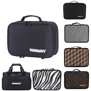 Sac de rangement portable multifonctionnel en PU pour outils de coiffure, tondeuse électrique, ciseaux, étui de barbier, fermeture éclair, sac cosmétique - Product Image 4