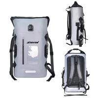 Sac à dos de randonnée et de voyage personnalisé avec logo, en bâche imperméable, pour camping et activités de plein air, avec fermeture éclair et fermoir, sac étanche pliable 20-36L