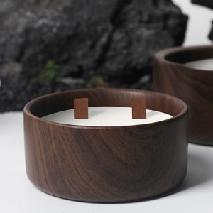 2026 TC57/TC58 Ensemble de récipients et pots à bougies <span class=keywords><strong>en</strong></span> céramique imitation <span class=keywords><strong>bois</strong></span> de différentes tailles pour la fabrication de bougies - Product Image 2