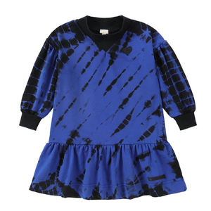 <span class=keywords><strong>Robe</strong></span> en coton tie-dye de marque privée pour filles garçons <span class=keywords><strong>sweat</strong></span>-shirt hiver tenues assorties broderie grand frère petite soeur - Product Image 2