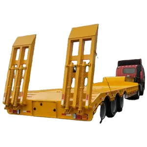 工厂重型40-120吨低载货拖车实用程序可扩展低载货拖车底盘出售