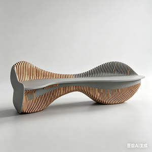 Custom Wood Slice <b>Reception</b> Desk OEM ODM Curved Front Desk For Commercial Interior Design Project - Product Image 3