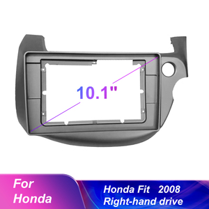 Podofo 10.1 pouces Double Din Cadre de tableau de bord pour autoradio Kit de cadre en plastique ABS pour Honda Fit 2008 Autoradio - Product Image 2