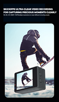 Nouvelle caméra de sport de moto étanche 5K double écran 30m avec stockage MicroSD antichoc et grand angle 170