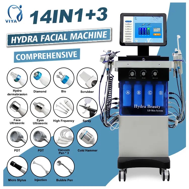 15 in 1Skin Rejuvenation hydra facial machine 2023 hydra facial smart ice blue machine hydra facial profesional machine